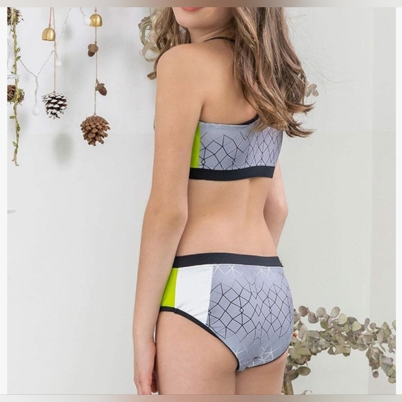 AS Rose Two PieceSwimsuits for Girls-Summer Beach Sports Bikini for Kids UPF50+ - Picture 7 of 7